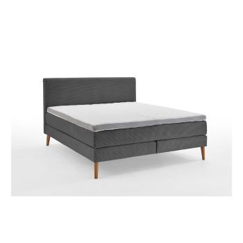 Ciemnoszare łóżko boxspring 180x200 cm Linea – Meise Möbel