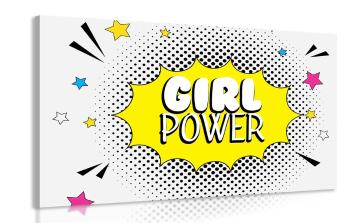 Obraz  z pop art napisem - GIRL POWER - 90x60