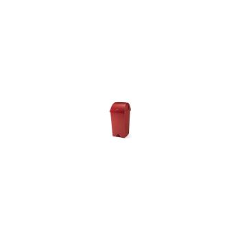Czerwony kosz na śmieci z odsuwanym wiekiem Addis, 38x34x68 cm