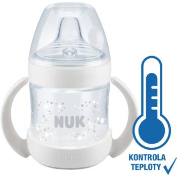 NUK Nature Sense butelka dla noworodka i niemowlęcia z uchwytami 6m+ White 150 ml