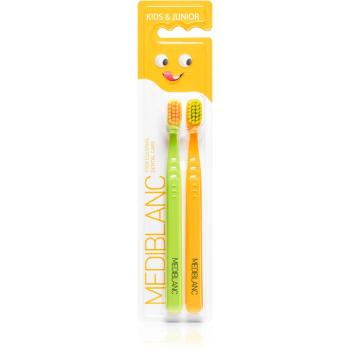 MEDIBLANC KIDS & JUNIOR Ultra Soft szczotka do zębów dla dzieci 2 szt. Green, Orange 2 szt.