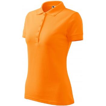 Damska elegancka koszulka polo, mandarynka, XL