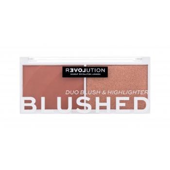 Revolution Relove Colour Play Blushed Duo Blush & Highlighter 5,8 g paletka do konturowania dla kobiet Baby