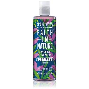 Faith In Nature Lavender & Geranium relaksujący żel pod prysznic Relaksujący żel pod prysznic 400 ml
