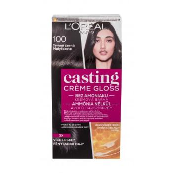 L'Oréal Paris Casting Creme Gloss 48 ml farba do włosów dla kobiet 100 Dark Black