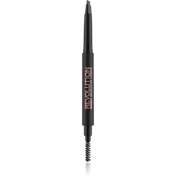 Makeup Revolution Duo Brow Definer precyzyjny ołówek do brwi odcień Dark Brown 0.15 g
