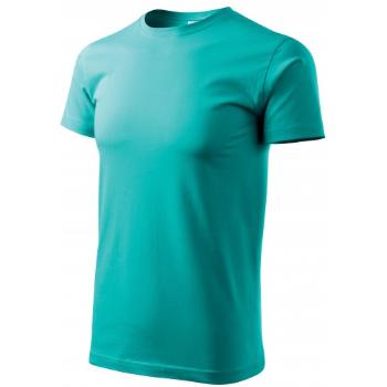 Prosta koszulka męska, szmaragdowo-zielony, XL
