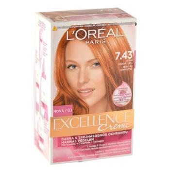 L'Oréal Paris Excellence Creme Triple Protection 192 ml farba do włosów dla kobiet Uszkodzone pudełko 7,43 Dark Copper Gold Blonde
