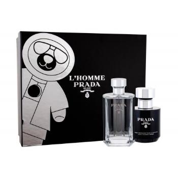 Prada L´Homme zestaw Edt 50 ml + Krem pod prysznic 100 ml dla mężczyzn Uszkodzone pudełko