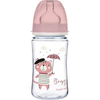canpol babies Bonjour Paris butelka dla noworodka i niemowlęcia 3m+ Pink 240 ml