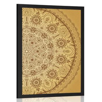 Plakat ozdobna mandala z koronką - 60x90 silver