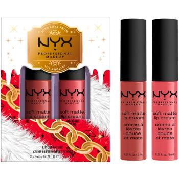 NYX Professional Makeup Limited Edition Xmass 2022 Mrs Claus Oh Deer Soft Matte Lip Cream Set zestaw do ust odcień 2 2x8 ml