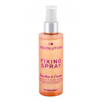 Makeup Revolution London I Heart Revolution Fixing Spray Peaches & Cream 100 ml utrwalacz makijażu dla kobiet