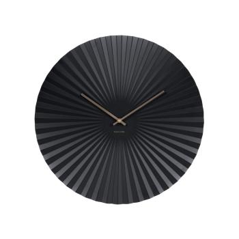 Czarny zegar Karlsson Sensu, ⌀ 50 cm