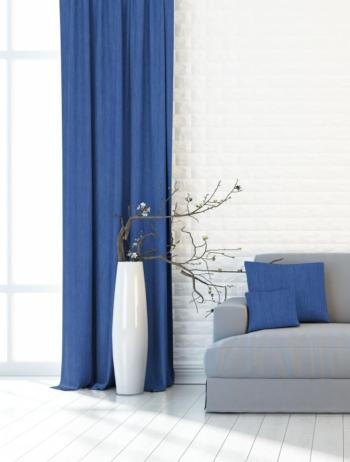 Forbyt, Zasłona dekoracyjna lub materiał, Blackout Melanż 150 cm, niebieski