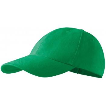 6-panelowa czapka z daszkiem, zielona trawa, nastawny