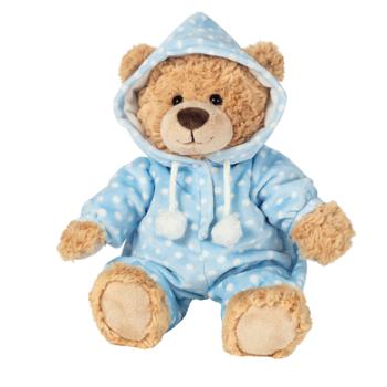 Teddy HERMANN ® Przytulanka miś w piżamie, niebieski 30 cm