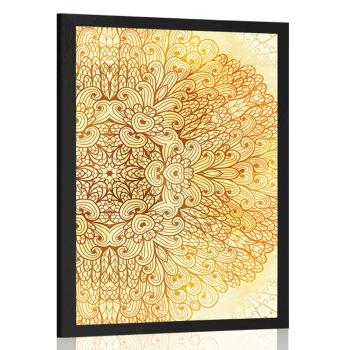 Plakat złota etniczna Mandala - 40x60 white