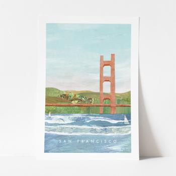 Plakat Travelposter San Francisco II, 30 x 40 cm