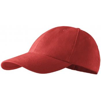 6-panelowa czapka z daszkiem, bordowa, nastawny