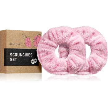 BrushArt Home Salon Towel scrunchie gumki do włosów Pink (2 szt.)