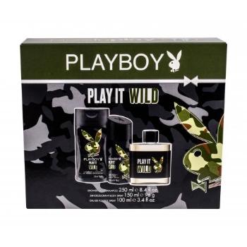 Playboy Play It Wild zestaw Edt 100 ml + Żel pod prysznic 250 ml + Dezodorant 150 ml dla mężczyzn