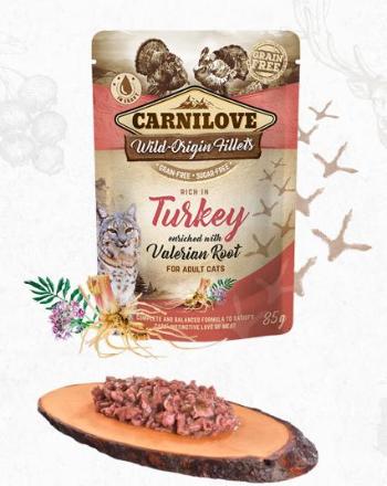CARNILOVE cat pouch  ADULT  TURKEY/valerian - 85g