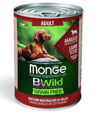 MONGE BWild grain free Karma dla psa z jagnięciną 400g