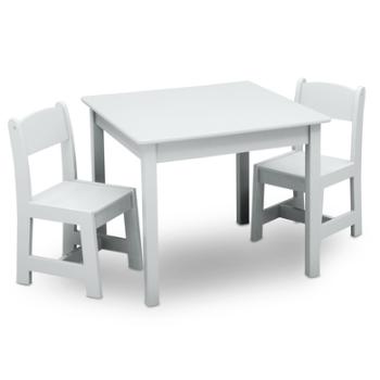 Delta Child ren MySize zestaw stół i 2 krzesła, biały