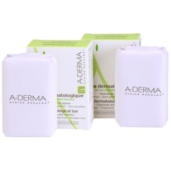 A-Derma Original Care dermatologiczne mydło w kostce do skóry wrażliwej i podrażnionej 2 x100 g