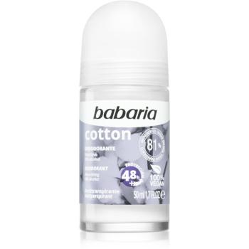 Babaria Deodorant Cotton antyperspirant roll-on o działaniu odżywczym 50 ml
