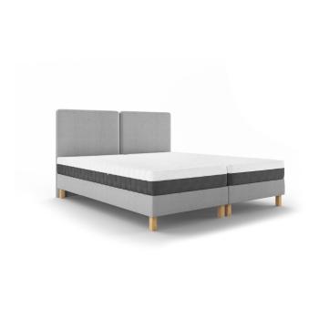 Jasnoszare łóżko dwuosobowe Mazzini Beds Lotus, 160x200 cm