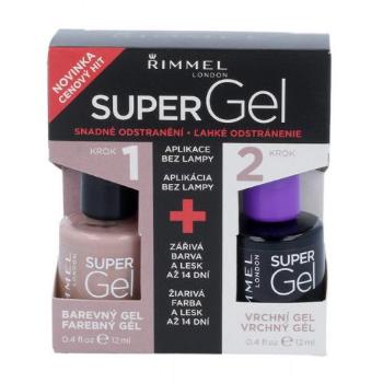 Rimmel London Super Gel By Kate zestaw Super Gel By Kate 12 ml + Super Gel Top Coat 12 ml dla kobiet 012 Soul Session